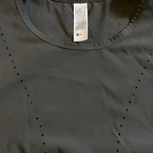 Lululemon Swift Ventilated Crop Boxy Tank Gray Size 8 - Picture 7 of 9
